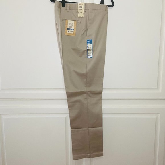 Haggar Mens Work To Weekend Straight Fit No Iron Comfort Waist Khaki 40W… - Picture 3 of 10